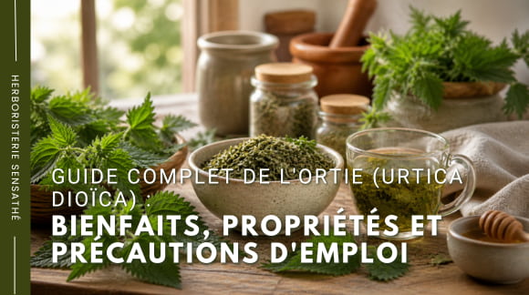 Guide complet de l'ortie (Urtica dioïca)  bienfaits, propriétés et précautions d'emploi - Herboristerie Sensathé